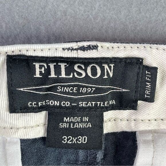 C.C. Filson Pants Men’s 32X27.5* Black Straight Twill Canvas Workwear - Picture 8 of 13